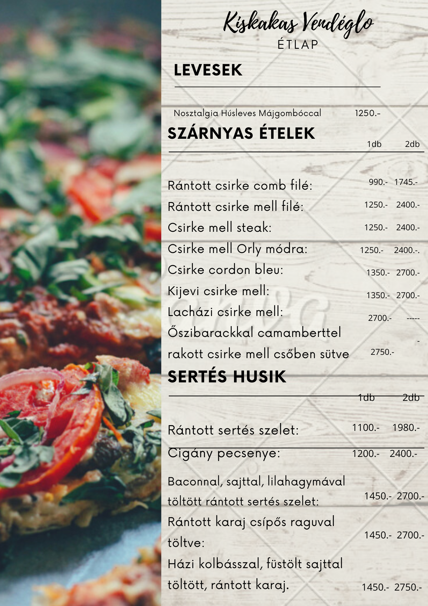 Étlap első oldal